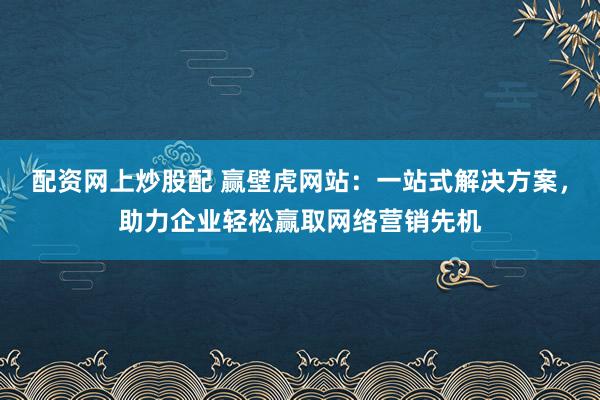 配资网上炒股配 赢壁虎网站：一站式解决方案，助力企业轻松赢取网络营销先机