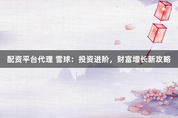 配资平台代理 雪球：投资进阶，财富增长新攻略